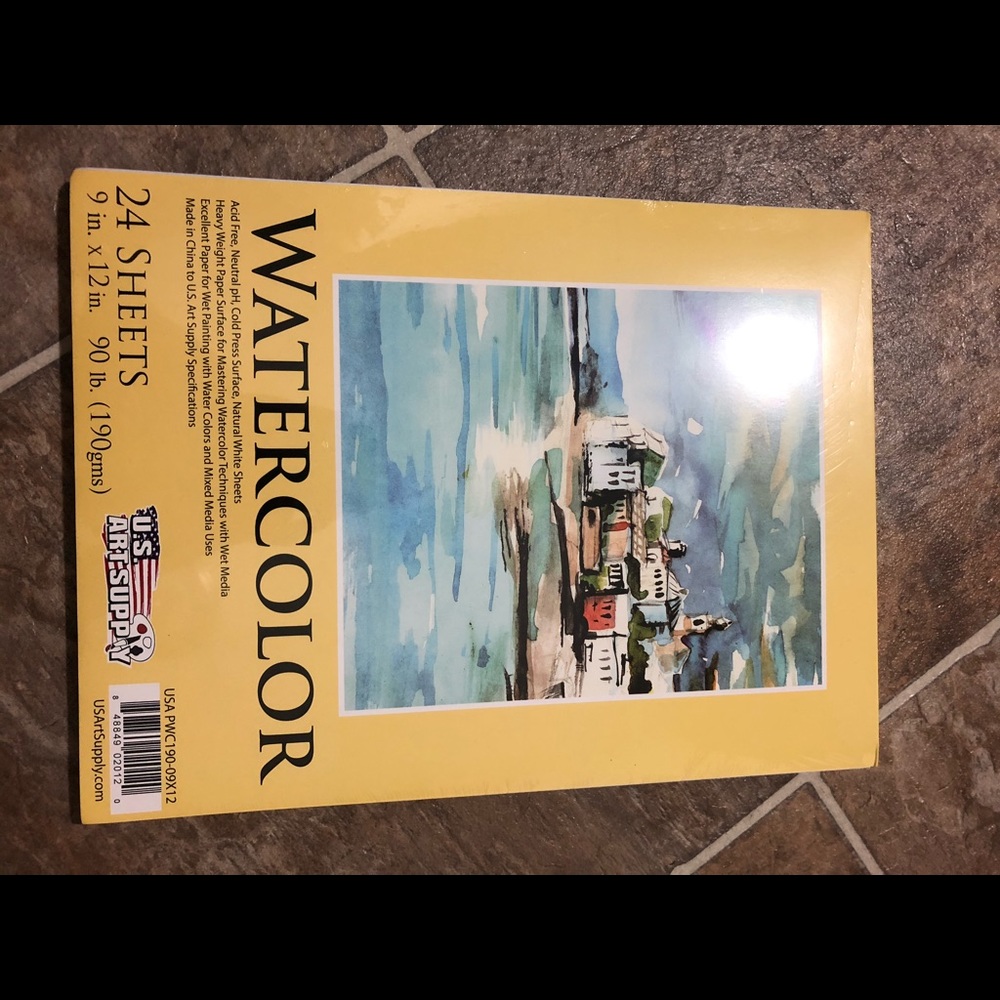 24sheet watercolor pad with extra art supplies